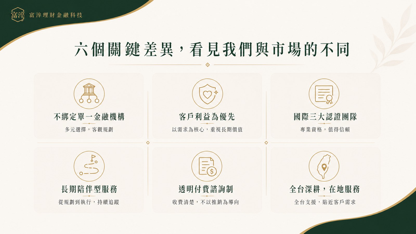 為什麼選擇富淬 - 六個關鍵差異